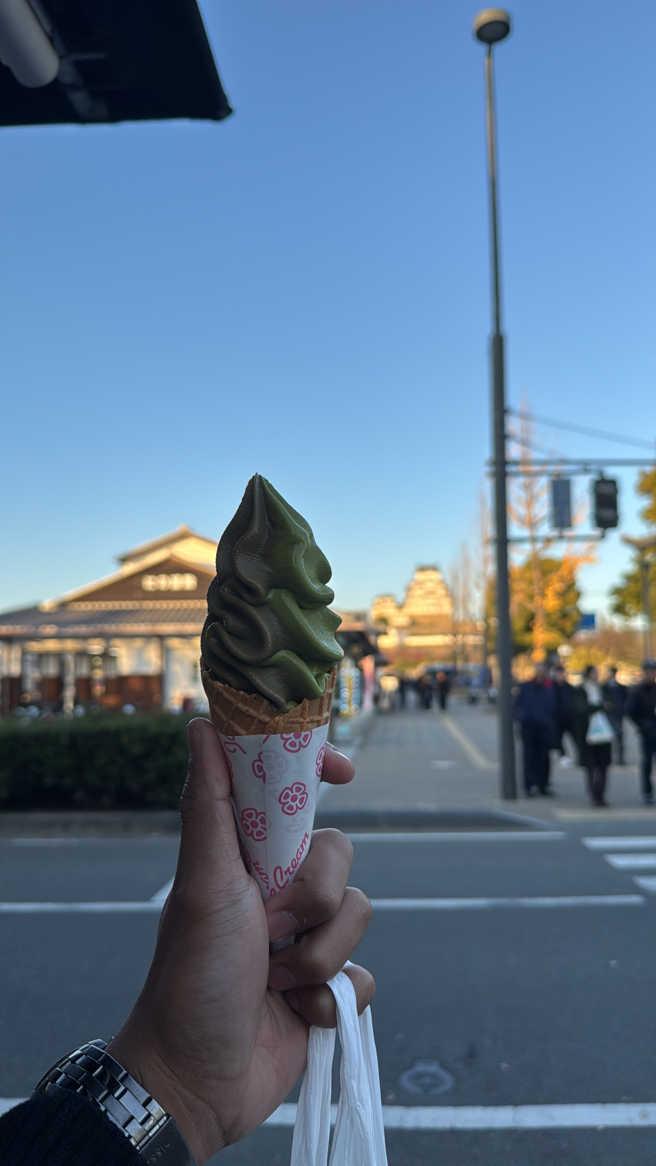Matcha ice cream at Himeji