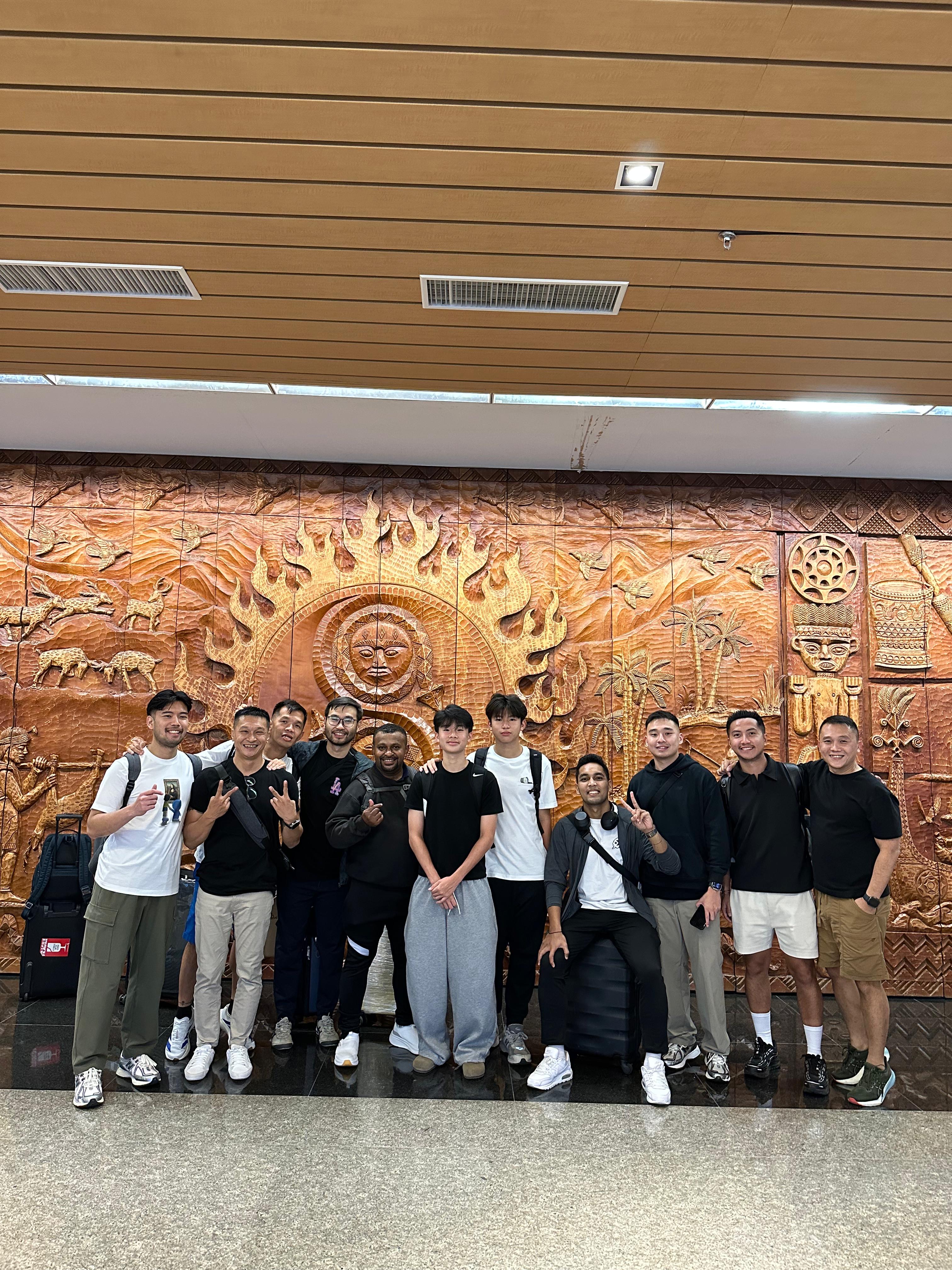Centro FC at the airport